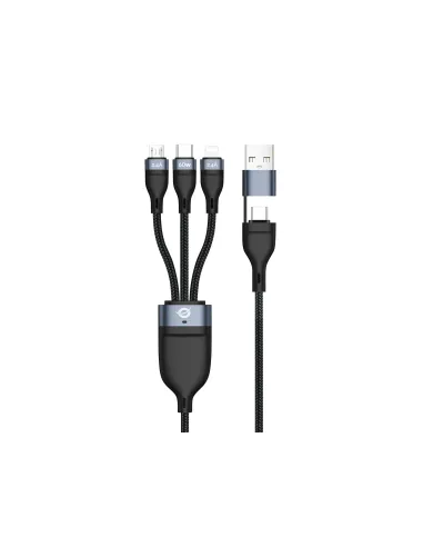Conceptronic ETTA05B15 cable USB USB 2.0 1,5 m USB C USB C Micro-USB B Lightning 0,48 Gbit s 60 W Negro