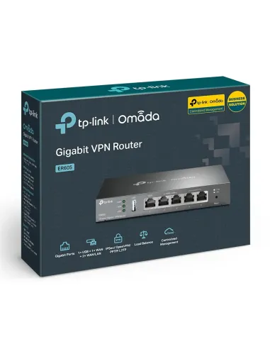 TP-Link Omada ER605 router Gigabit Ethernet Negro