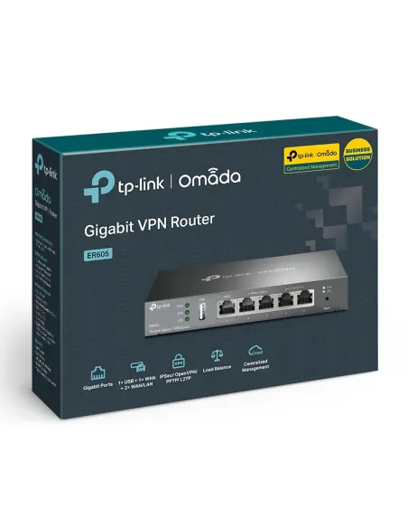 TP-Link Omada ER605 router Gigabit Ethernet Negro