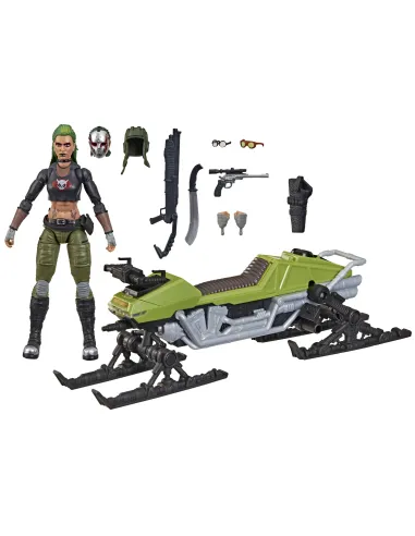 Hasbro G.I. Joe Classified Series No194 Zanya y vehículo Dreadnok Chameleon (Swamp Skier)
