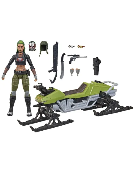 Hasbro G.I. Joe Classified Series No194 Zanya y vehículo Dreadnok Chameleon (Swamp Skier)