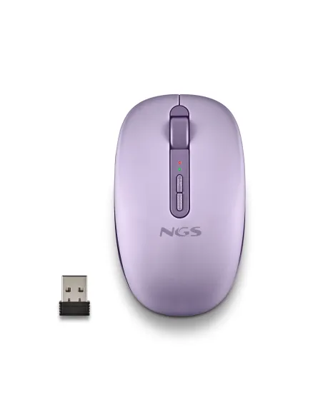 NGS FOG DUAL PURPLE ratón Universal Ambidextro RF Wireless + Bluetooth 1600 DPI