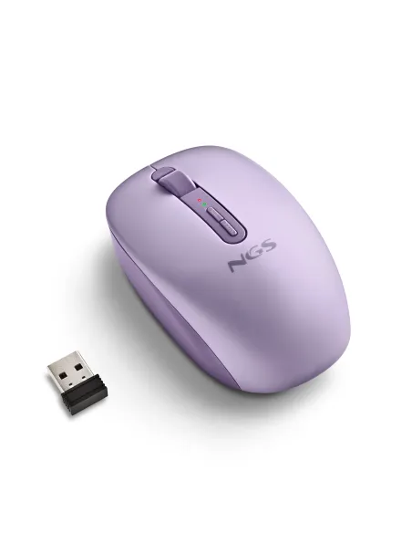 NGS FOG DUAL PURPLE ratón Universal Ambidextro RF Wireless + Bluetooth 1600 DPI