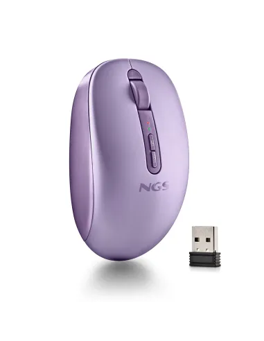 NGS FOG DUAL PURPLE ratón Universal Ambidextro RF Wireless + Bluetooth 1600 DPI