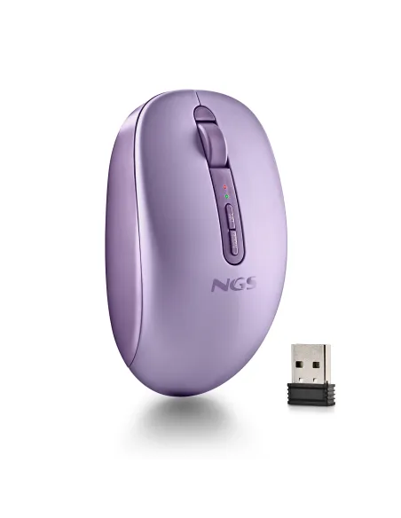 NGS FOG DUAL PURPLE ratón Universal Ambidextro RF Wireless + Bluetooth 1600 DPI