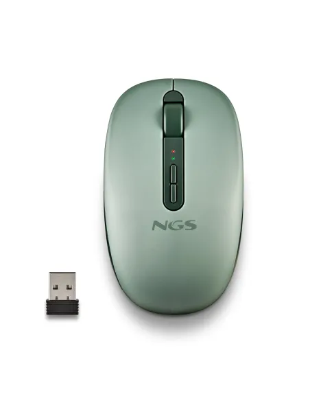 NGS FOG DUAL GREEN ratón Universal Ambidextro RF Wireless + Bluetooth 1600 DPI
