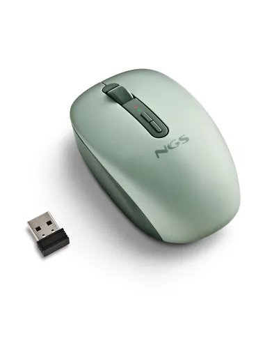 NGS FOG DUAL GREEN ratón Universal Ambidextro RF Wireless + Bluetooth 1600 DPI