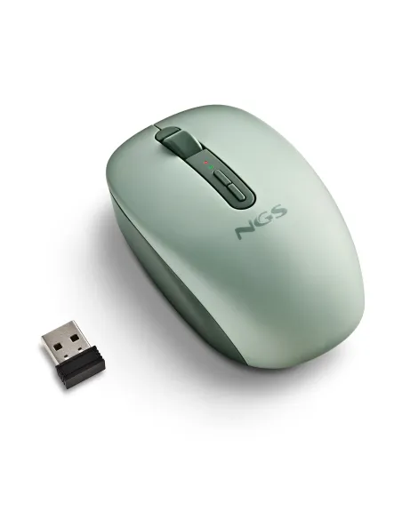 NGS FOG DUAL GREEN ratón Universal Ambidextro RF Wireless + Bluetooth 1600 DPI