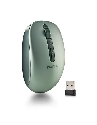 NGS FOG DUAL GREEN ratón Universal Ambidextro RF Wireless + Bluetooth 1600 DPI
