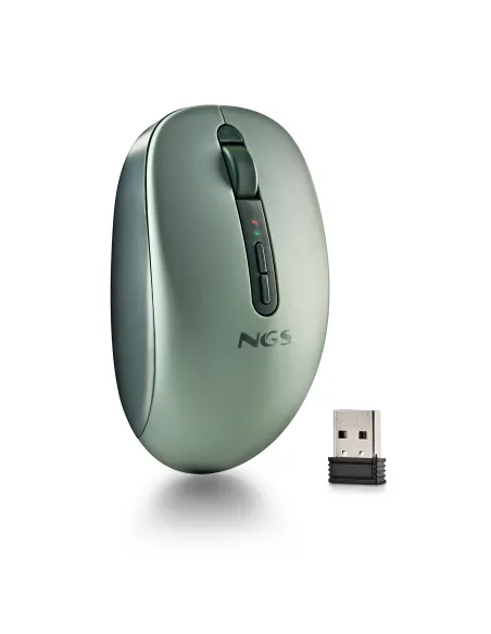 NGS FOG DUAL GREEN ratón Universal Ambidextro RF Wireless + Bluetooth 1600 DPI