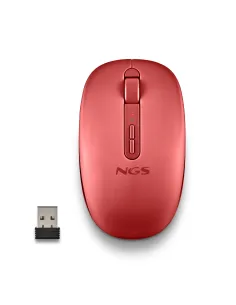 NGS FOG DUAL RED ratón Universal Ambidextro RF Wireless + Bluetooth 1600 DPI