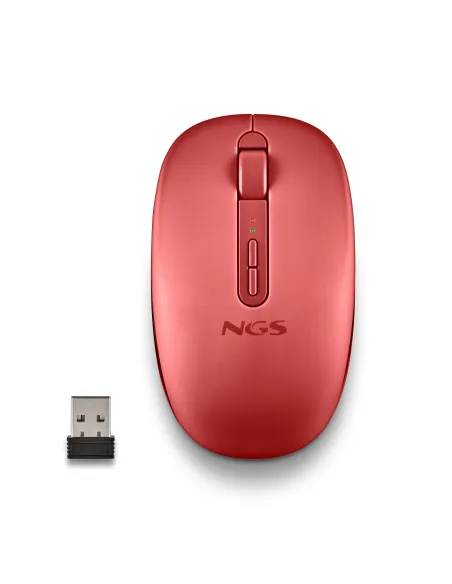 NGS FOG DUAL RED ratón Universal Ambidextro RF Wireless + Bluetooth 1600 DPI