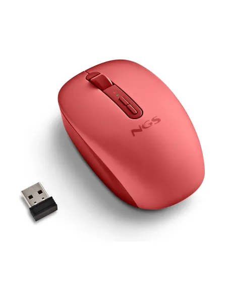 NGS FOG DUAL RED ratón Universal Ambidextro RF Wireless + Bluetooth 1600 DPI