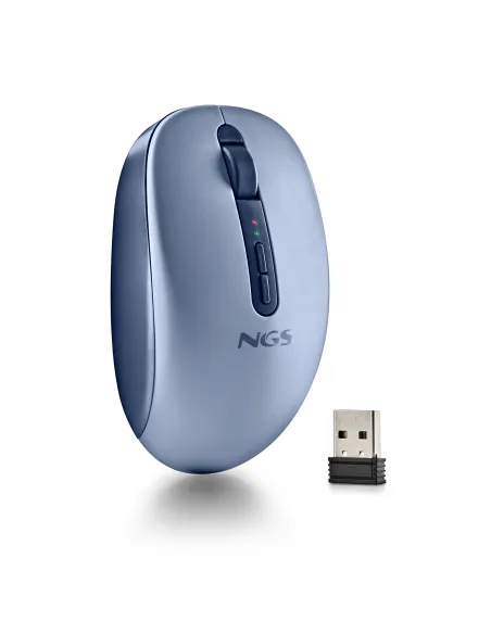 NGS FOG DUAL BLUE ratón Universal Ambidextro RF Wireless + Bluetooth 1600 DPI