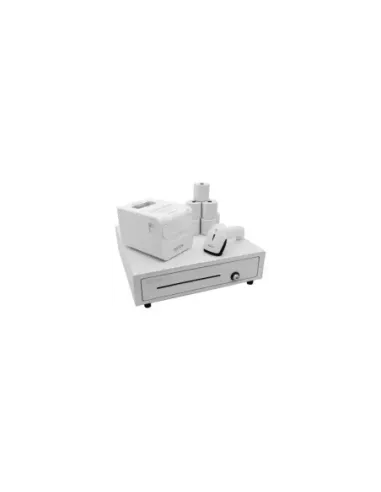 Pack Approx appPOSPACK4180WH V2 Cajón Portamonedas/ Impresora Térmica/ Lector de Códigos y Rollos Térmicos