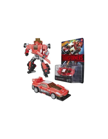 Figura hasbro transformers x hot wheels gt - scorcher