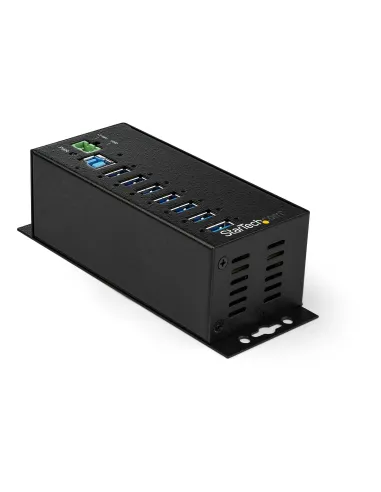 StarTech.com Hub Concentrador Ladrón USB de 7 Puertos con Adaptador de Corriente - con Protección ESD 350W - Hub Industrial USB