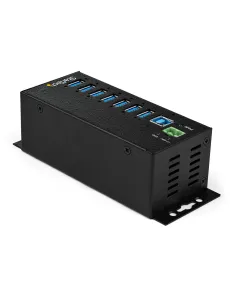StarTech.com Hub Concentrador Ladrón USB de 7 Puertos con Adaptador de Corriente - con Protección ESD 350W - Hub Industrial USB 2