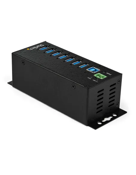 StarTech.com Hub Concentrador Ladrón USB de 7 Puertos con Adaptador de Corriente - con Protección ESD 350W - Hub Industrial USB
