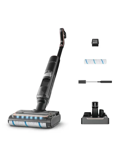 Rowenta X-Clean 7 GZ5736E0 aspiradora de pie y escoba eléctrica Aspiradora escoba 2 en 1 Batería Seca y húmeda Sin bolsa Negro