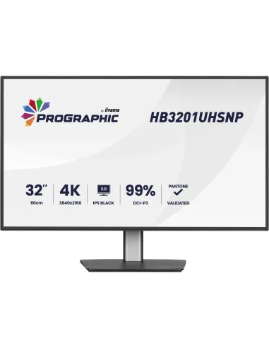 iiyama ProGraphic HB3201UHSNP-B1 pantalla para PC 80 cm (31.5") 3840 x 2160 Pixeles 4K Ultra HD Negro