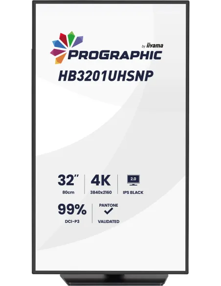 iiyama ProGraphic HB3201UHSNP-B1 pantalla para PC 80 cm (31.5") 3840 x 2160 Pixeles 4K Ultra HD Negro