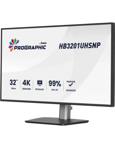 iiyama ProGraphic HB3201UHSNP-B1 pantalla para PC 80 cm (31.5") 3840 x 2160 Pixeles 4K Ultra HD Negro