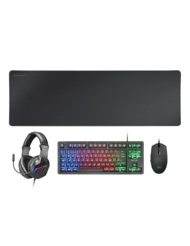 MARS GAMING Combo Gaming MCP-RGB3 4EN1 Negro