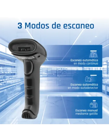 iggual Lector código barras 2D USB gatillo soporte