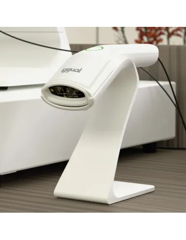 iggual Lector código barras 2D USB botón blanco