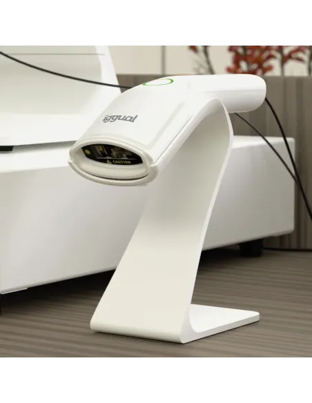 iggual Lector código barras 2D USB botón blanco