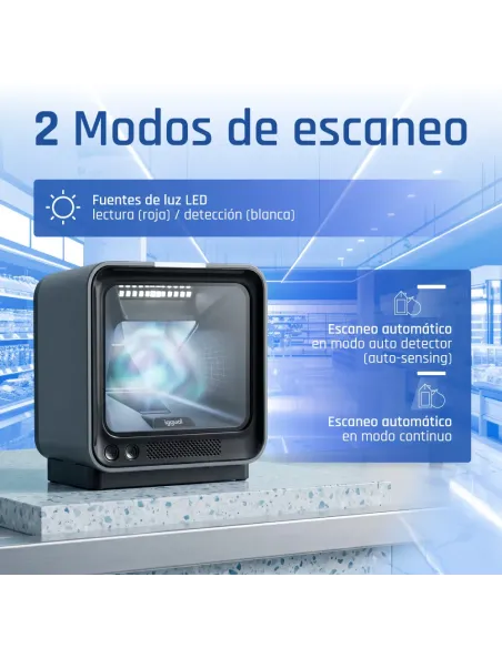 iggual Lector código barras sobremesa 2D USB AR