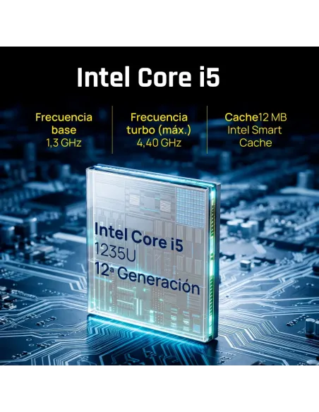 iggual Mini PC Teseracto i5 1235U 16+512GB 2xHDMI