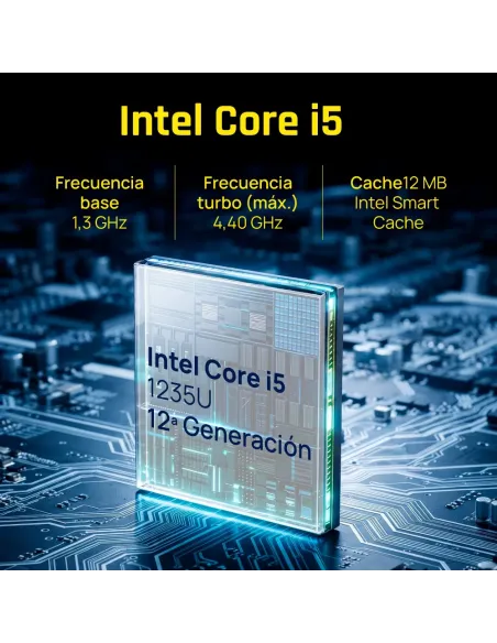 iggual Mini PC Teseracto i5 1235U 8+256GB 2xHDMI