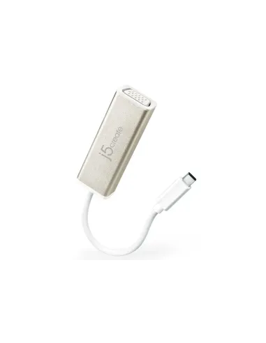j5create JCA111 Adaptador gráfico USB 1920 x 1080 Pixeles Aluminio, Blanco