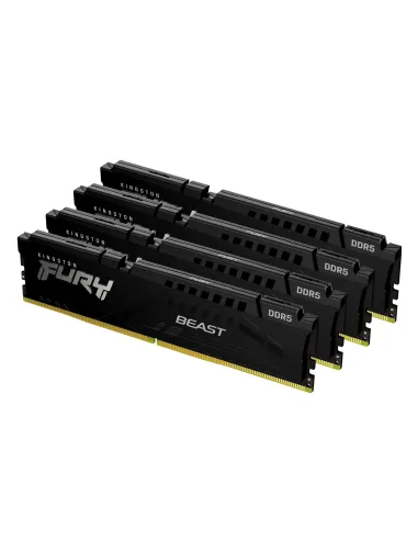 Kingston Technology FURY Beast 64GB 6000MT s DDR5 CL40 DIMM (Kit de 4) Black XMP