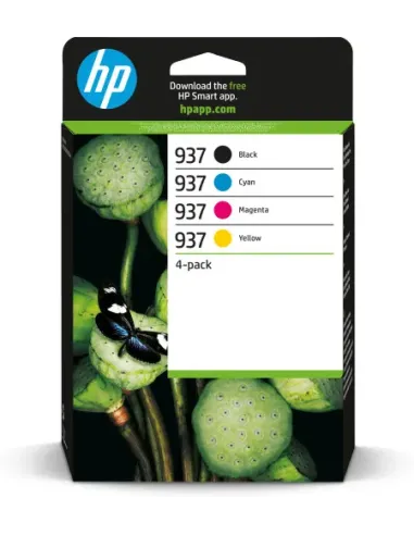 HP Paquete de 4 Cartuchos de Tinta Original HP 937 CMYK