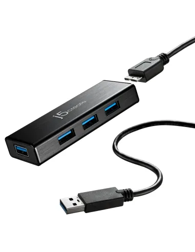 j5create JUH340-N Mini HUB USB 3.0 de 4 puertos - UE RU