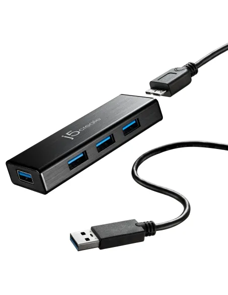 j5create JUH340-N Mini HUB USB 3.0 de 4 puertos - UE RU