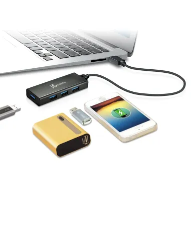 j5create JUH340-N Mini HUB USB 3.0 de 4 puertos - UE RU