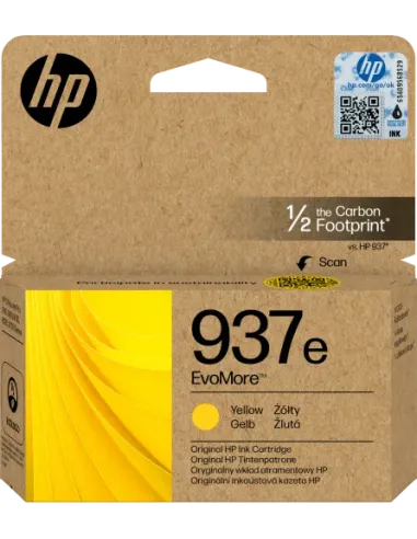 HP Cartucho de Tinta Original HP EvoMore 937e amarilla