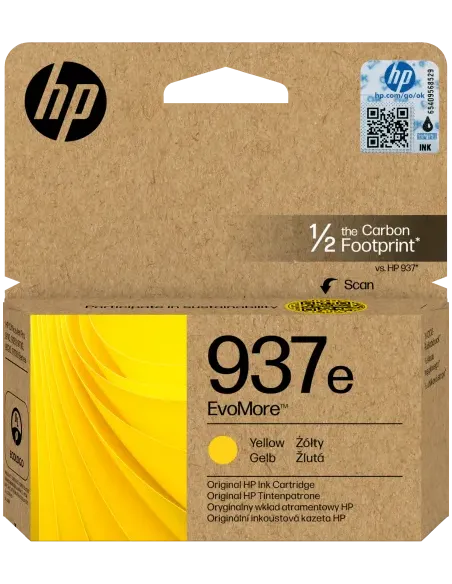 HP Cartucho de Tinta Original HP EvoMore 937e amarilla HP Cartucho de Tinta Original HP EvoMore 937e amarilla