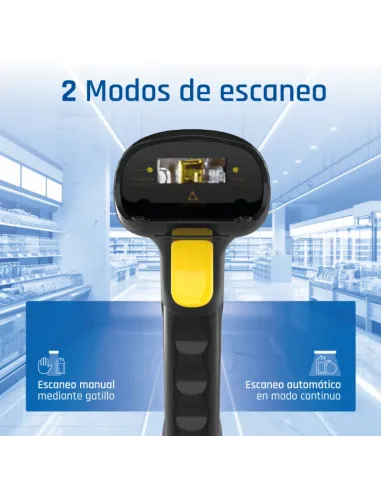 iggual Lector código barras 1D Bluetooth WiFi 2.4G