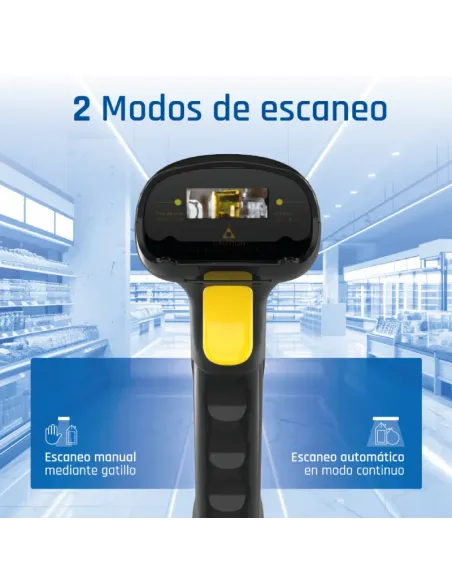 iggual Lector código barras 1D Bluetooth WiFi 2.4G