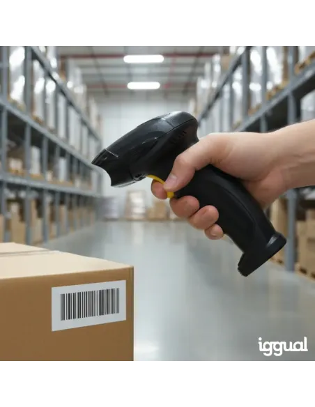 iggual Lector código barras 1D Bluetooth WiFi 2.4G