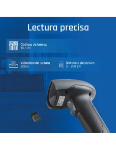 iggual Lector código barras 2D Bluetooth WiFi 2.4G 2