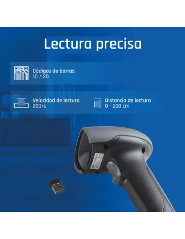 iggual Lector código barras 2D Bluetooth WiFi 2.4G