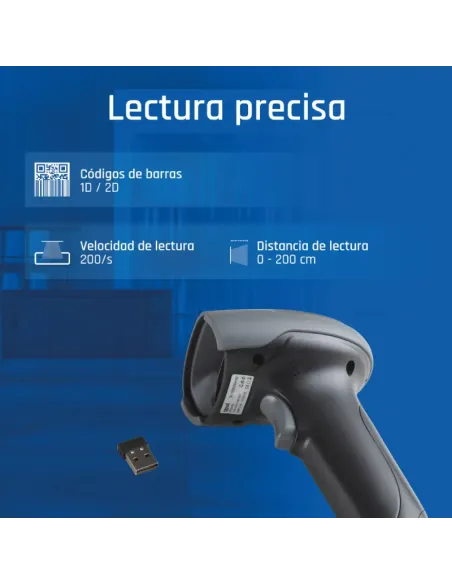 iggual Lector código barras 2D Bluetooth WiFi 2.4G