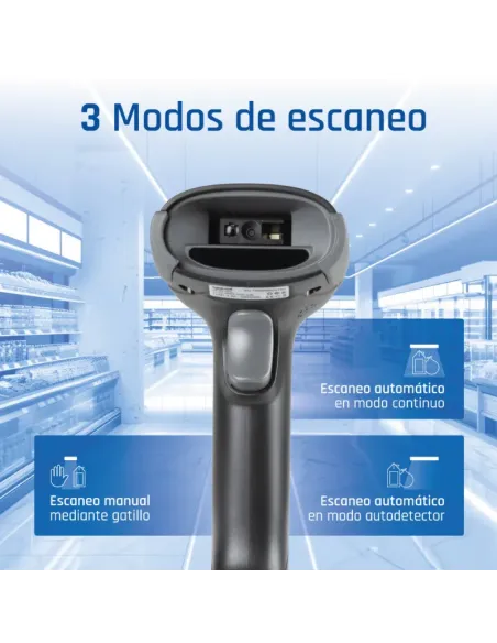 iggual Lector código barras 2D Bluetooth WiFi 2.4G