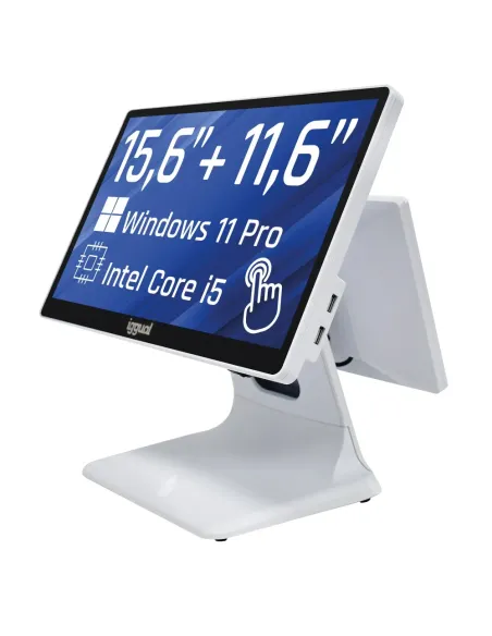 iggual TPV dual 15,6" 11,6" i5 8350U 8+256GB W11 blanco